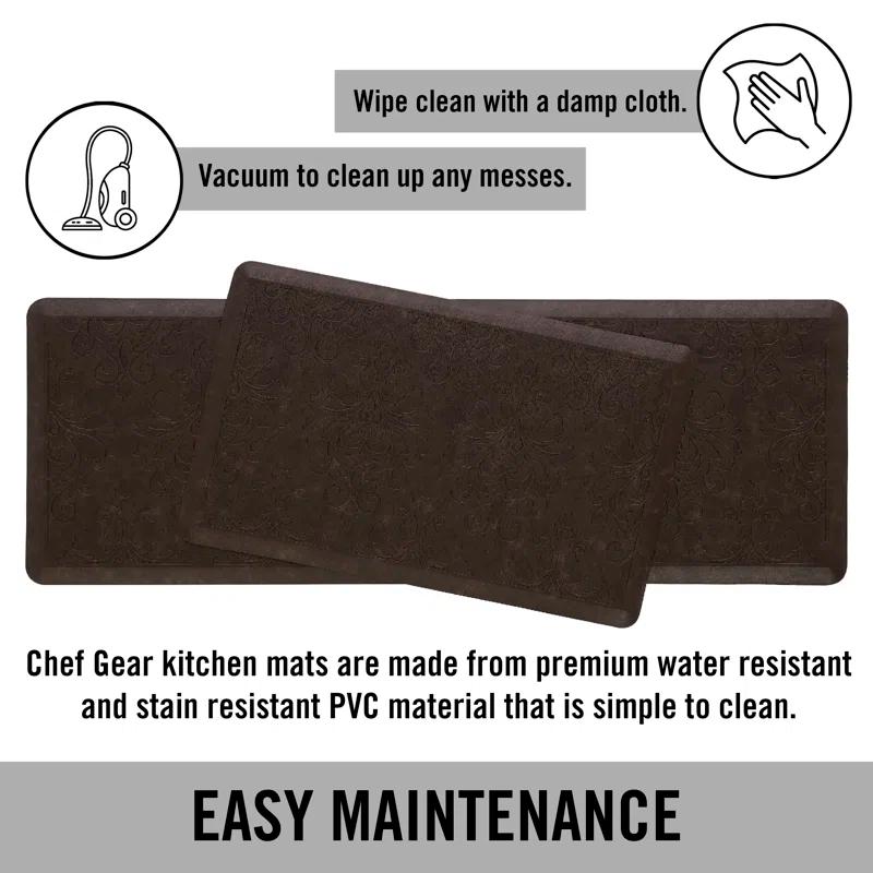 Chef Gear Embossed Soothing Comfort Anti-Fatigue Mat Set