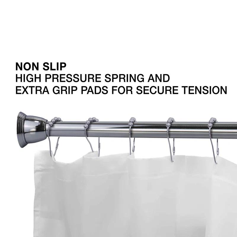 Splash Home 2'' Straight Tension Shower Curtain Rod