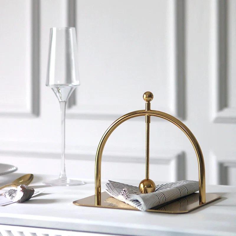 Orren Ellis Alloy Napkin Holder,Modern Fashion Style Luxury Napkin Holder For Tables, Dining, Picnic Table, Home Decor, Modern, Celebration Party Napkin Holder (Metal)