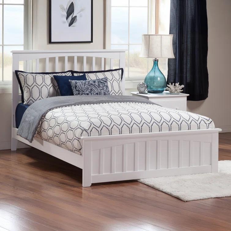 AFI Furnishings Mission Low Profile Solid Wood Platform Bed with Matching Footboard