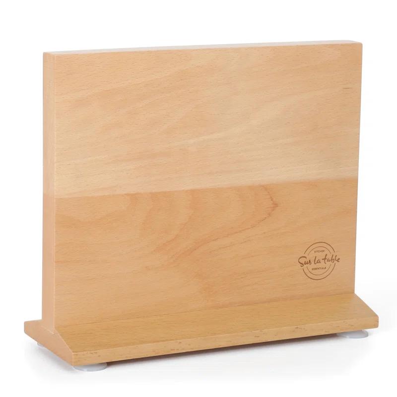 Sur La Table Kitchen Essentials Sur La Table Kitchen Essentials 5 Piece German Steel Blade With Triple Riveted Handle Set on Beechwood Magentic Block - Juniper Green