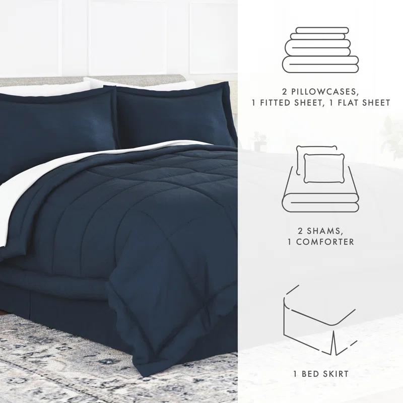 IEnjoy Home Simply Soft 8 Piece Microfiber Complete Bedding Set