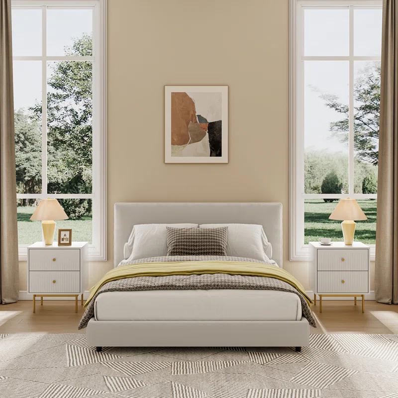 Nightstand With 2 Drawers (Set of 2)