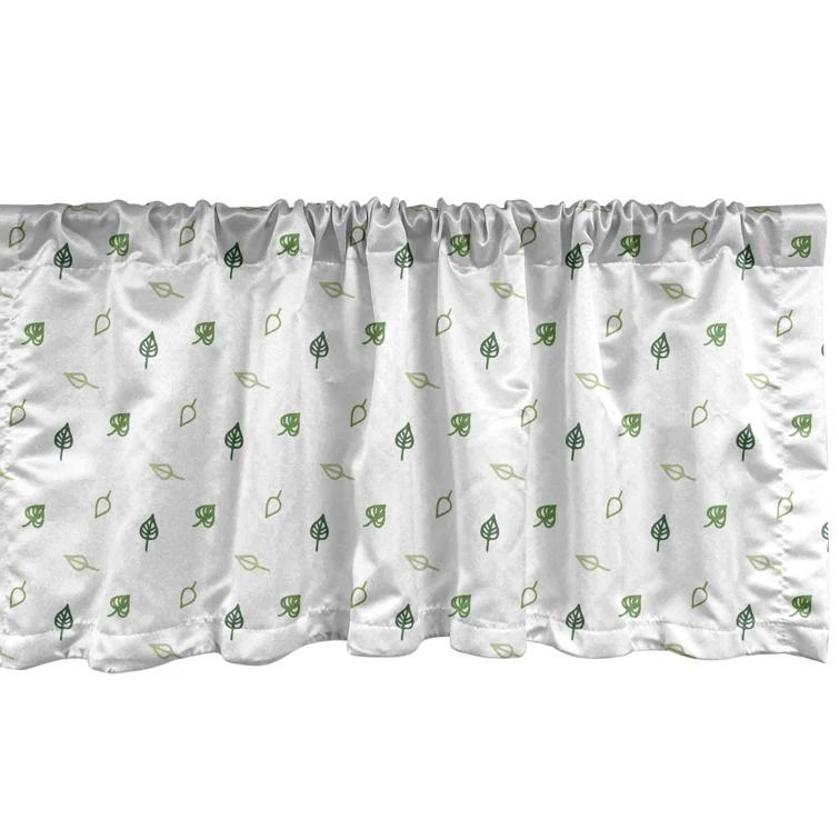 Ambesonne Ambesonne Green Valance Pack of 2 Modern and Minimalistic Green