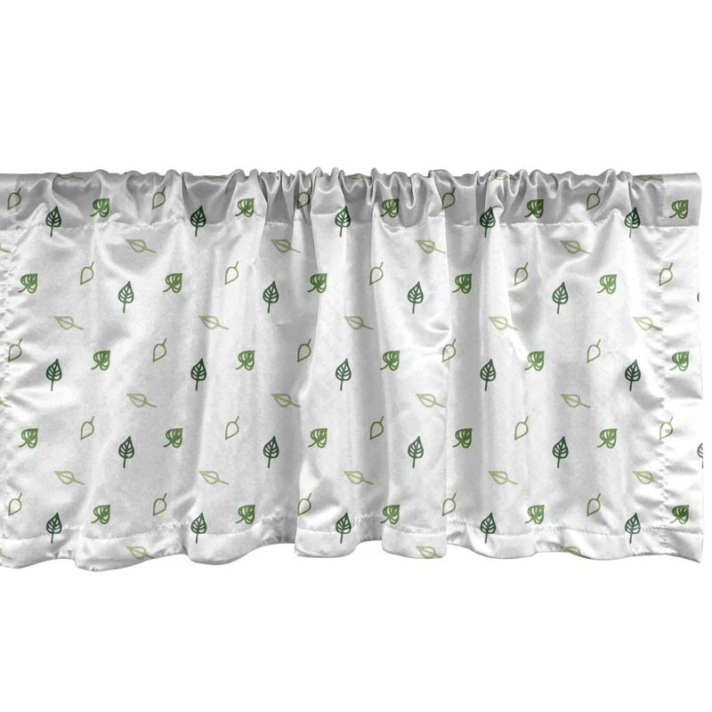 Ambesonne Ambesonne Green Valance Pack of 2 Modern and Minimalistic Green