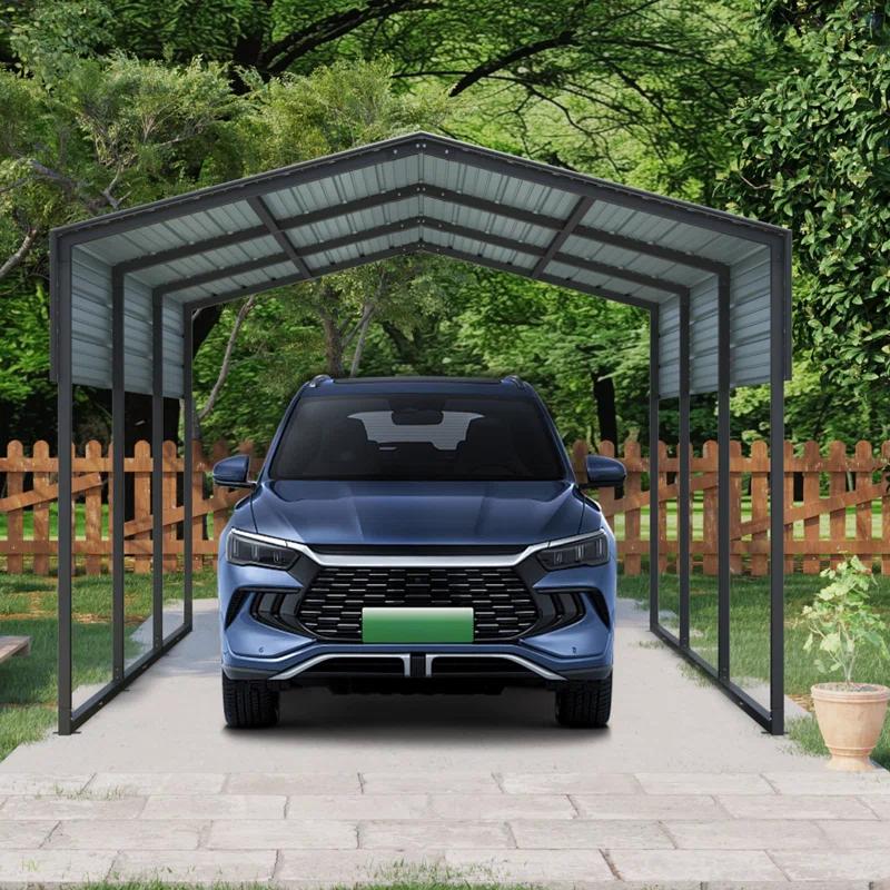 HomeViewto Outdoor Carport, 10 X 15 FT Carport, Heavy Duty Carport Canopy With Galvanized Steel Roof And Frame, Metal Carport Large Garage For Driveway Car, Truck