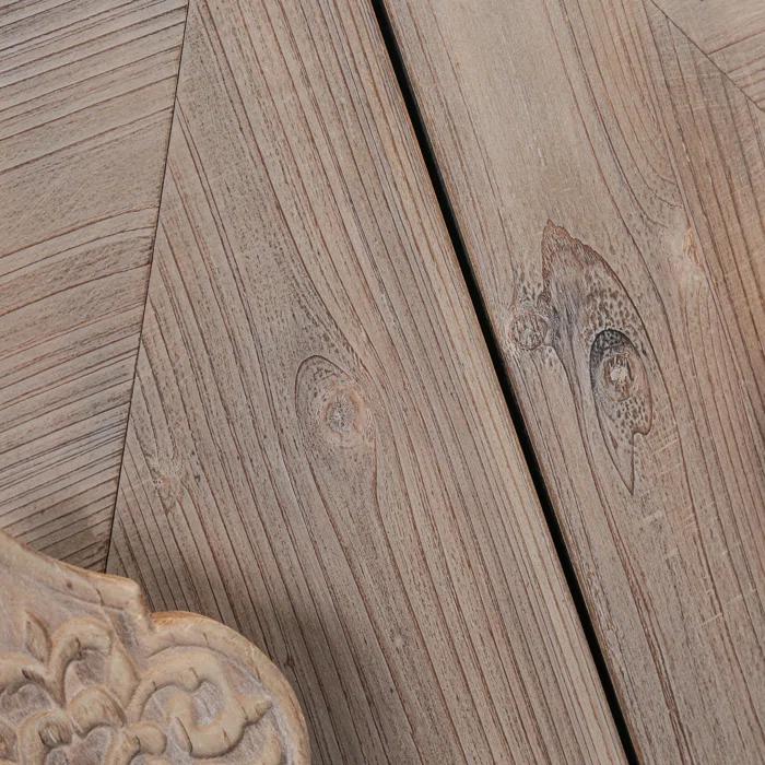 Bungalow Rose Antique Four Door Cabinet For Living Room