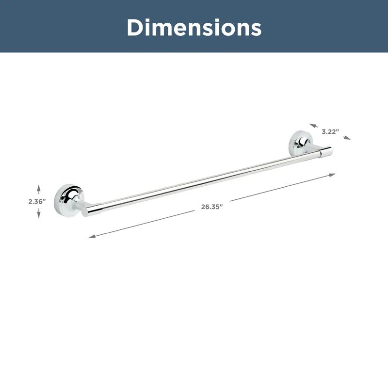 Franklin Brass VOI24-PC Voisin 24 in. Towel Bar Bath Hardware Accessory