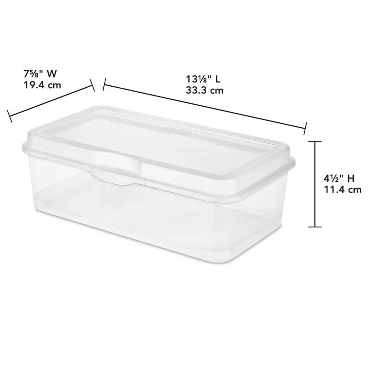 Sterilite Sterilite Plastic Stacking FlipTop Latching Storage Box Container