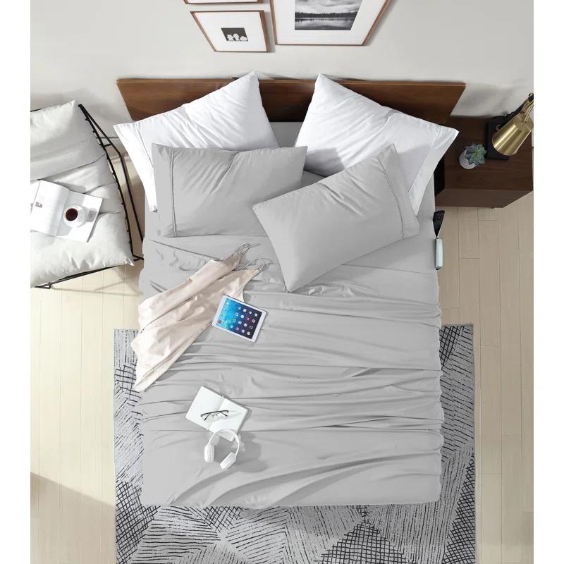 Cathay Home, Inc 1800 Series Smart Storage Pocket Microfiber Sheet Set