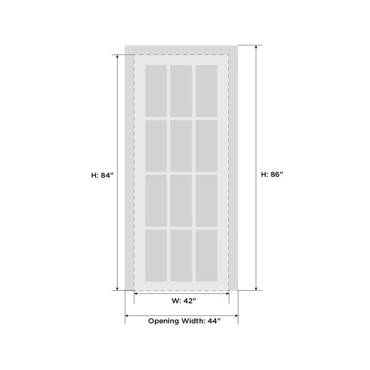 SARTODOORS Interior Solid French Door | Ego 5012 | Single Regular Panel Frame Handle | Bathroom Bedroom Modern Doors