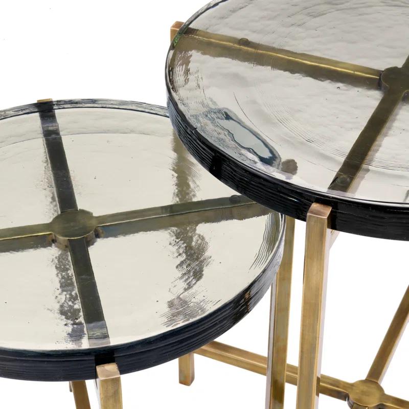 Eichholtz Haymann Glass Top Nesting Tables