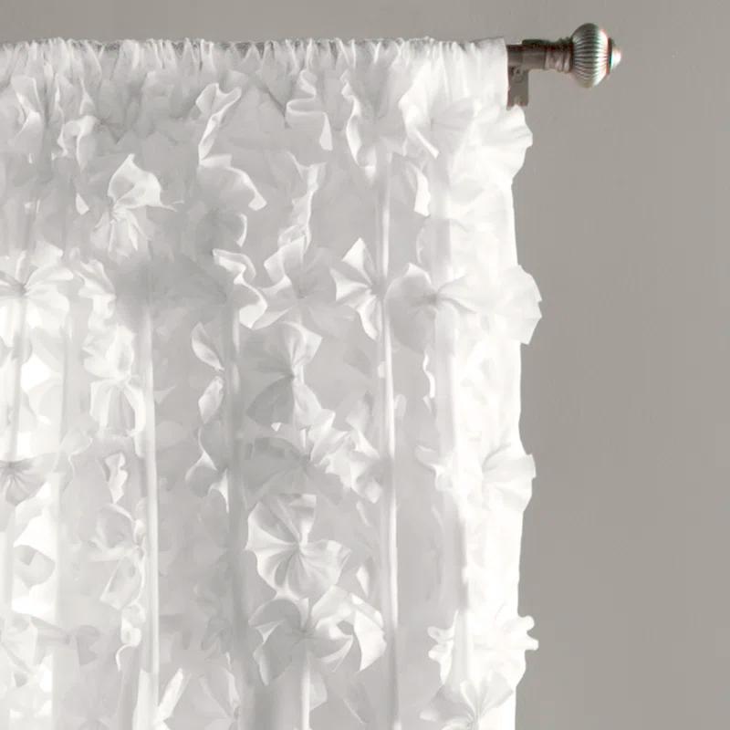 Riley Polyester Semi Sheer Curtain Panel