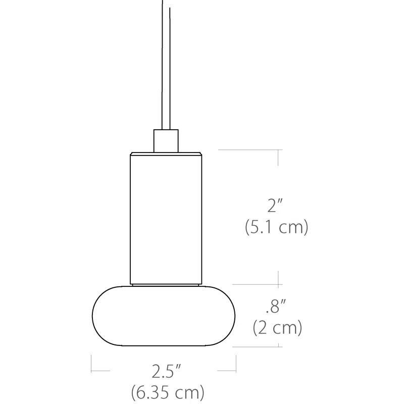 Blackjack Lighting Mushroom Acrylic Light Guide Single Pendant - 3W
