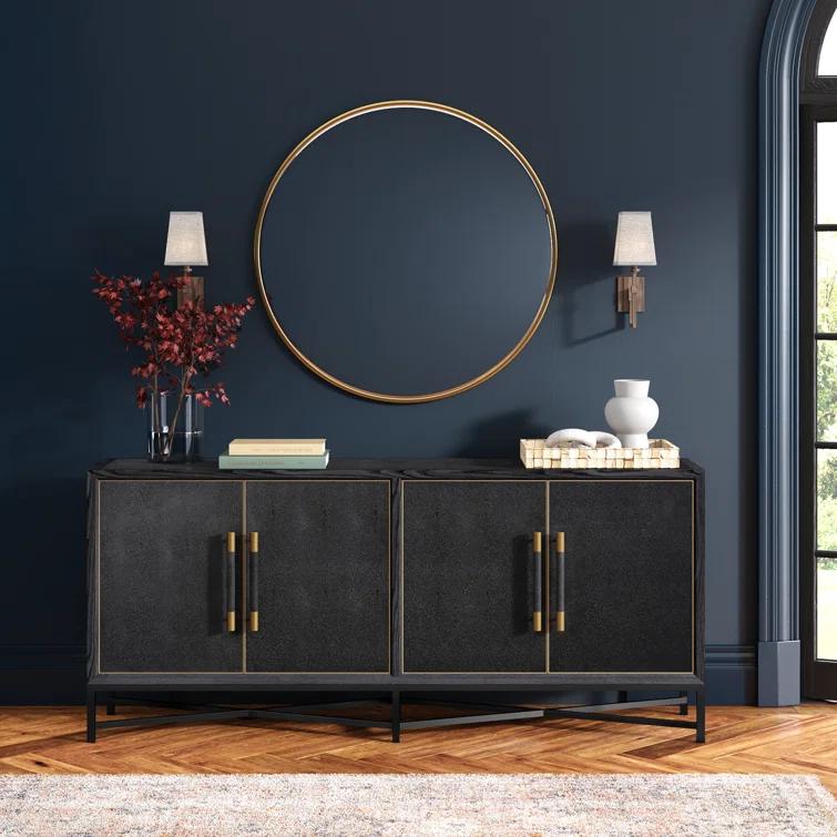 Meera 76" Wide Wood Sideboard