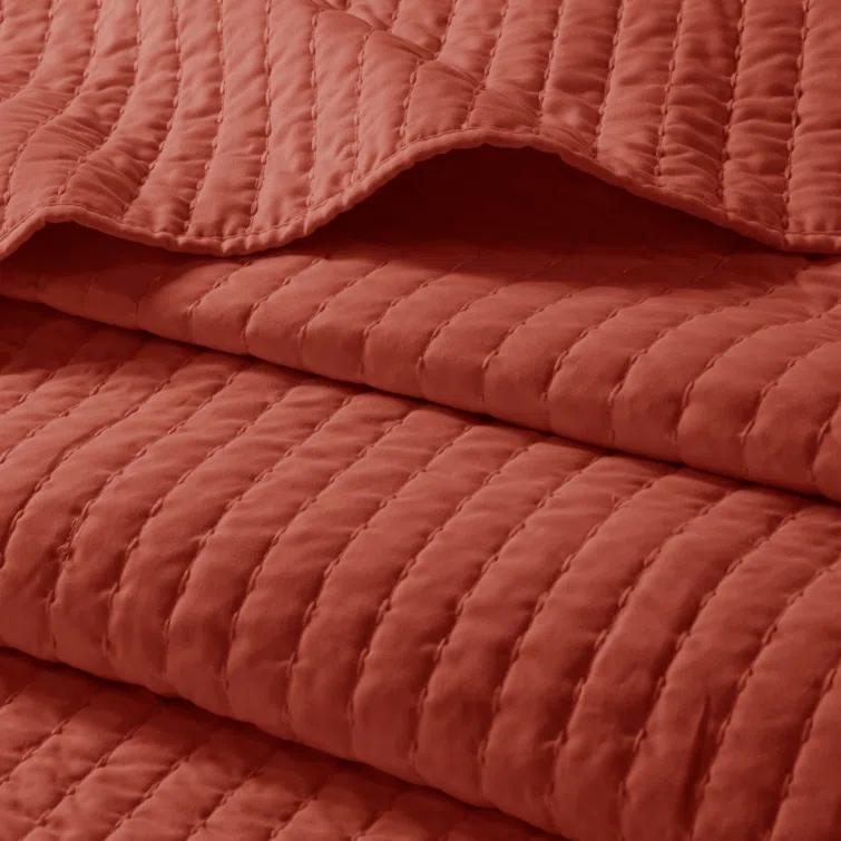 Madison Park Keaton Barwick Reversible Solid 3 Piece Quilt Set & Reviews | Wayfair