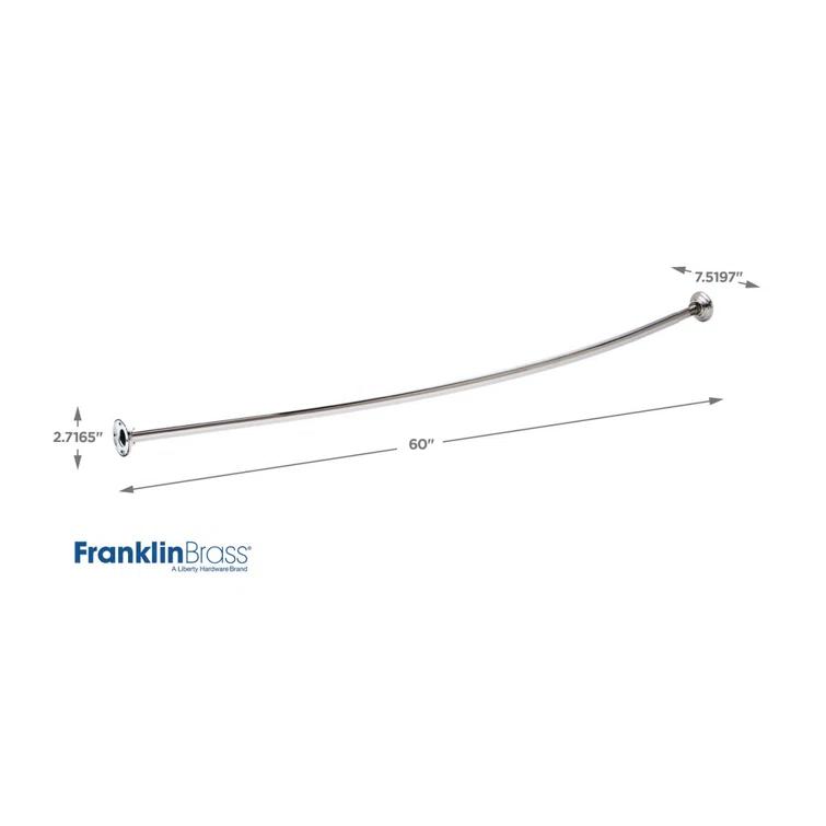 Franklin Brass 60" Curved Fixed Shower Curtain Rod