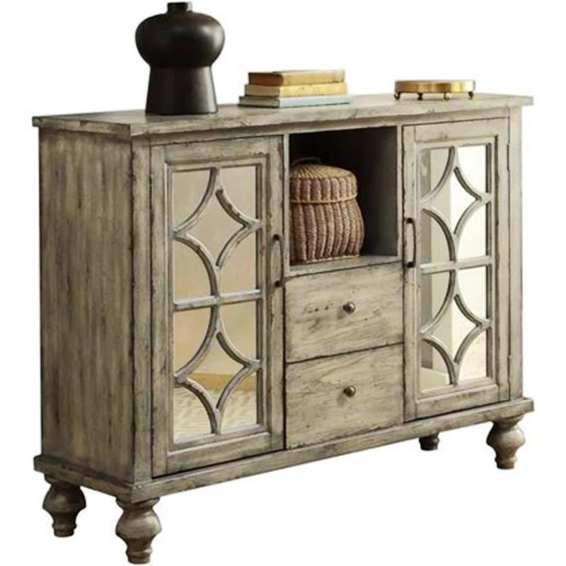 NTYUNRR Velika 48'' Solid Wood Console Table with 2 Drawers