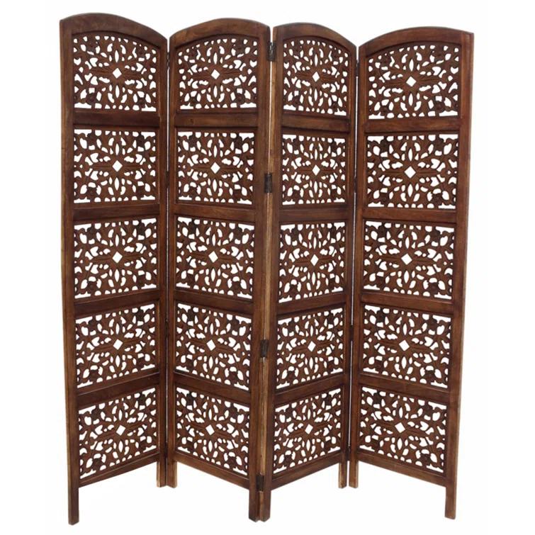 Lark Manor™ Guimond 80'' W x 71'' H 4 - Panel Folding Room Divider