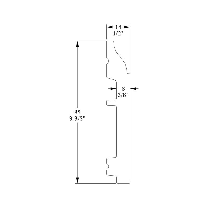Orac Decor Plastic 3.375'' W x 78.75'' L Wall Base in Primed White