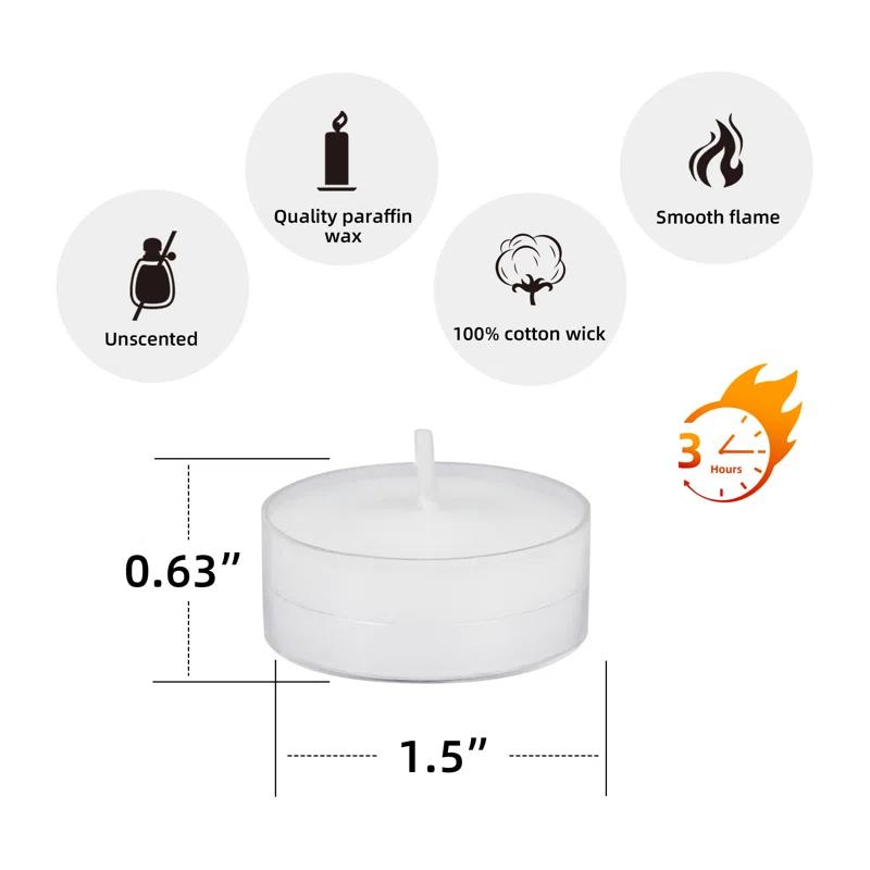 Jeco Inc. Unscented Tealight Candle