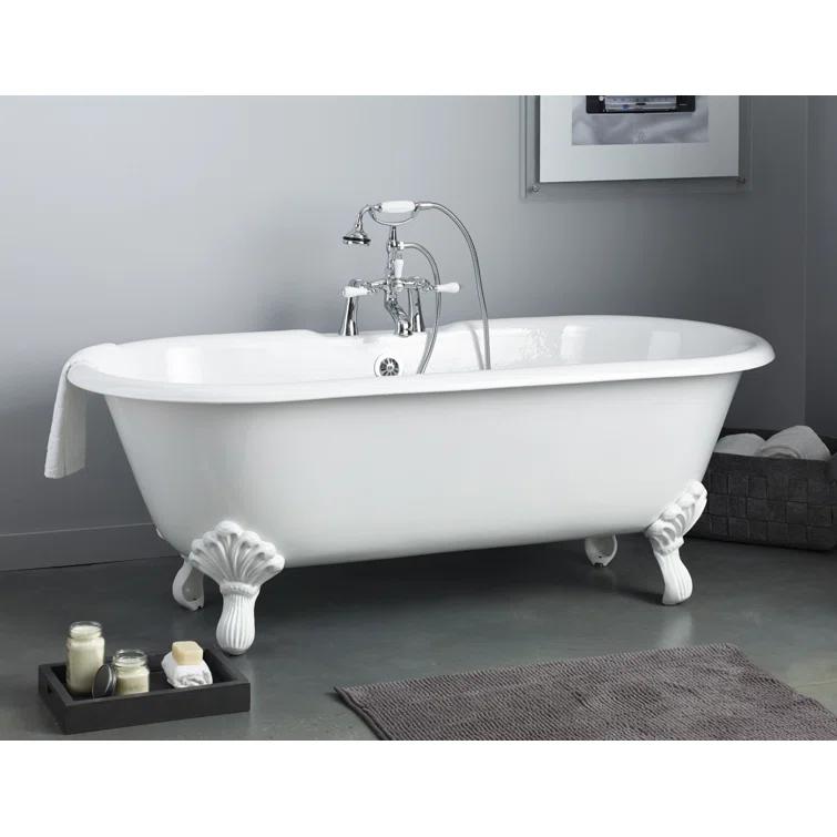 Kristin 68'' Soaking Cast Iron Bathtub
