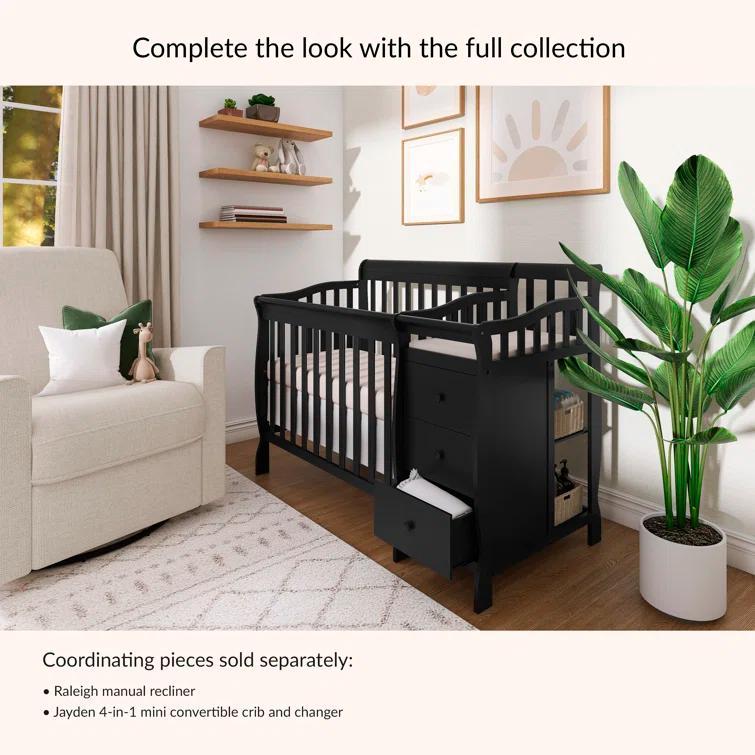 Dream On Me Jayden 4-in-1 Mini Convertible Crib and Changer