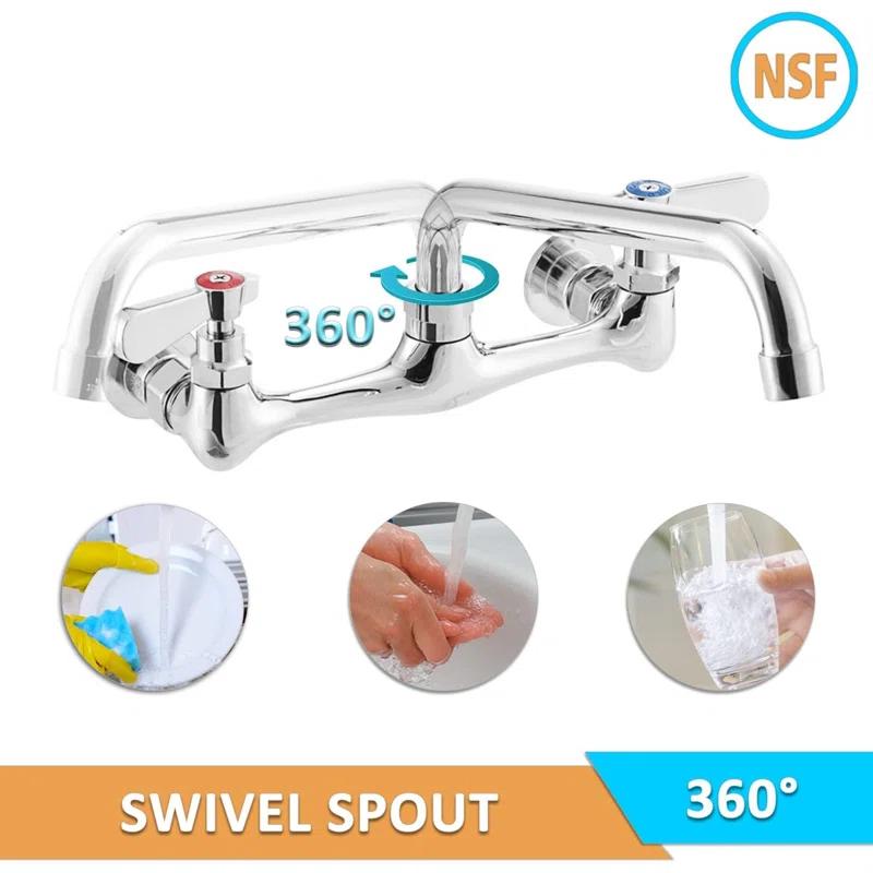 Express KitchQuip Wall Mounted Optional Bathroom Faucet WMF6"S