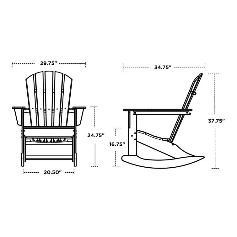 Palm Coast Adirondack Rocking Chair