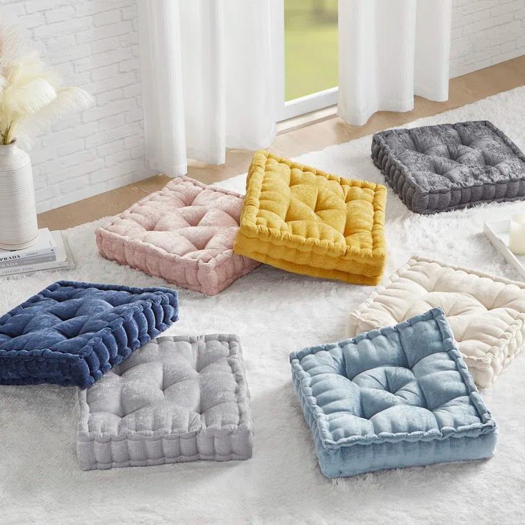 Intelligent Design Azza Poly Chenille Square Floor Pillow Cushion