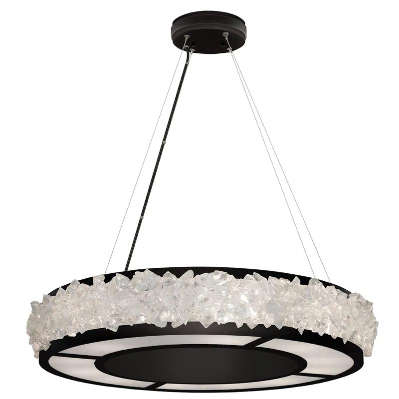 Fine Art Handcrafted Lighting Arctic Halo 30" Round Chandelier