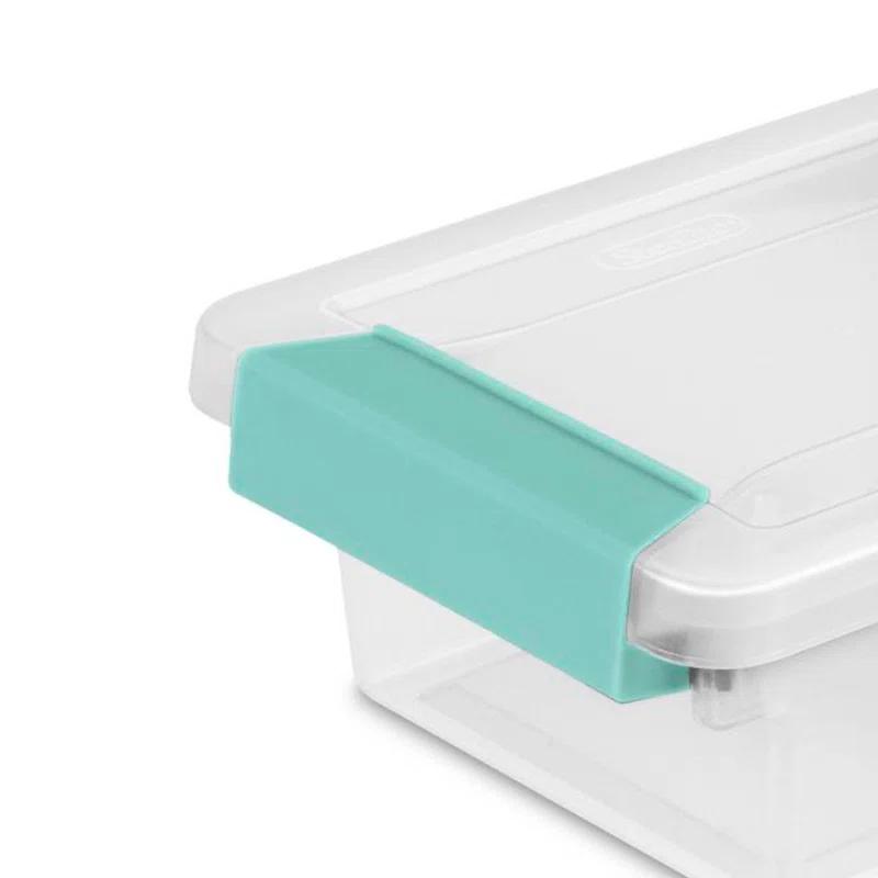Sterilite Sterilite Plastic Stackable Storage Bin w/Clear Latch Lid (Set of 6)