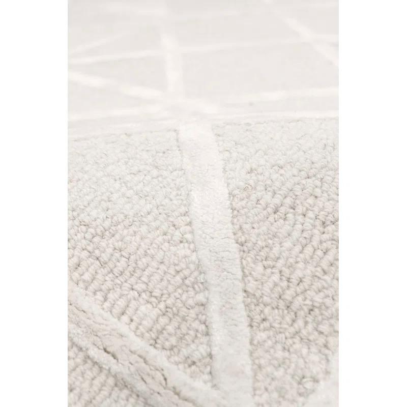 Hand Tufted Viscose Geometric Rug
