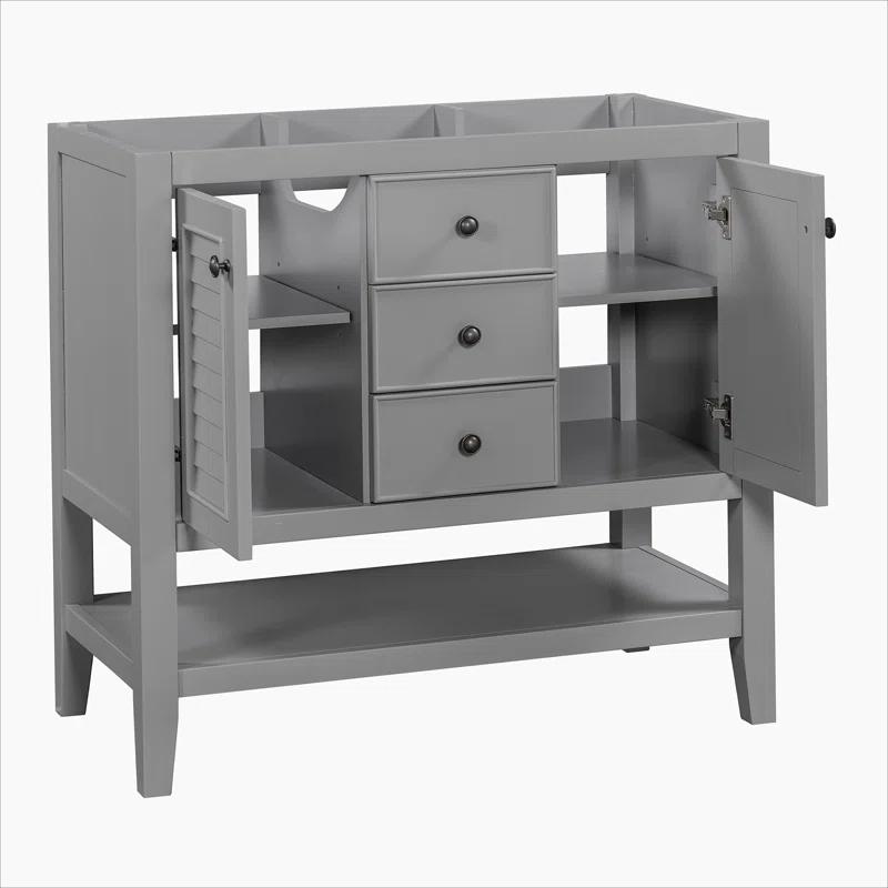 DSUNNER 36" Bathroom Vanity without Sink, Cabinet Base Only