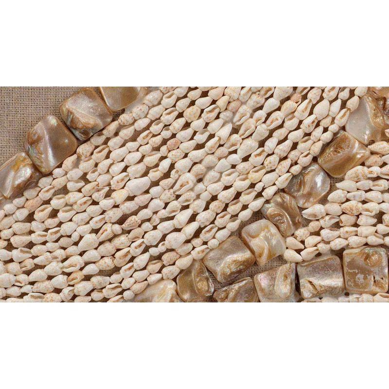 Jamie Young Company Big Wave Handmade Boho Abstract Wall Decor on Shell