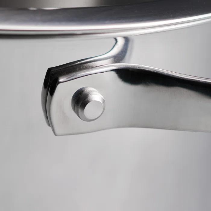 Tramontina Tramontina Tempo Tri-Ply Base Stainless Steel 6-Quart Braiser Pan with Glass Lid, Induction-Ready, Oven-Safe, Dishwasher-Safe