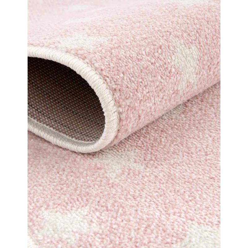 Whimsy Stars Baby Pink/Ivory Kid Rug