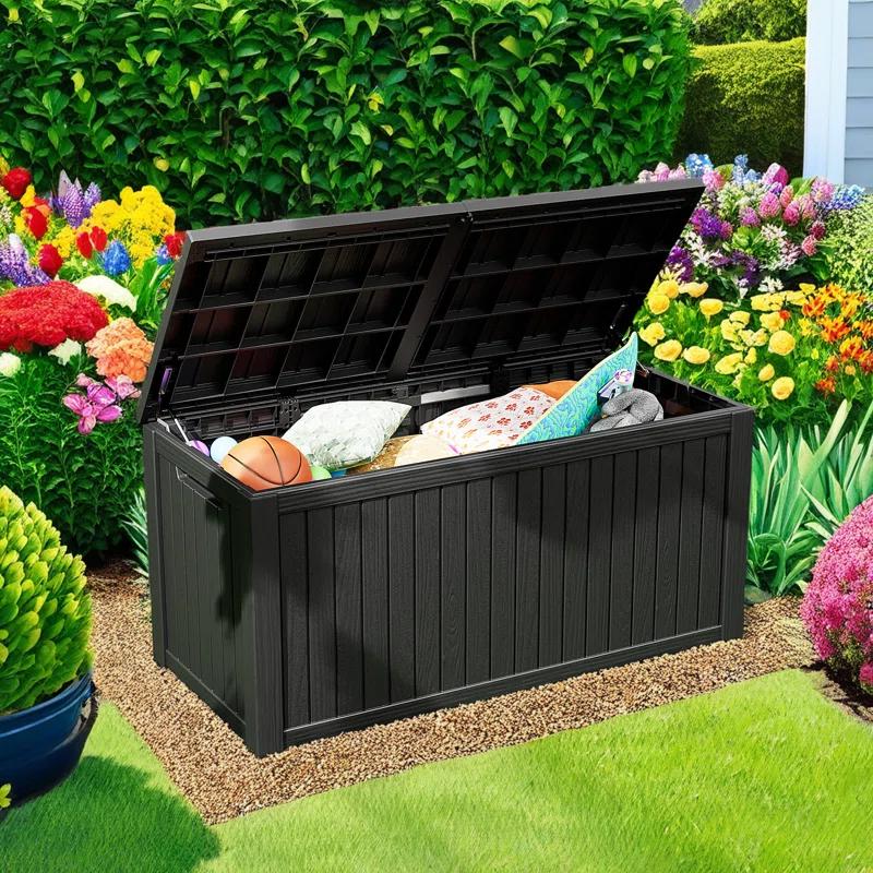 Emperic Design Emperic Design 61'' W 180 Gallons Water Resistant Resin Lockable Deck Box