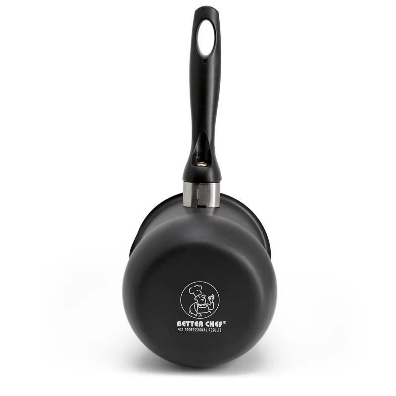 Better Chef Better Chef 0.45 Quart Aluminum Nonstick Turkish Coffee Warmer in Black with Cool Touch Handle