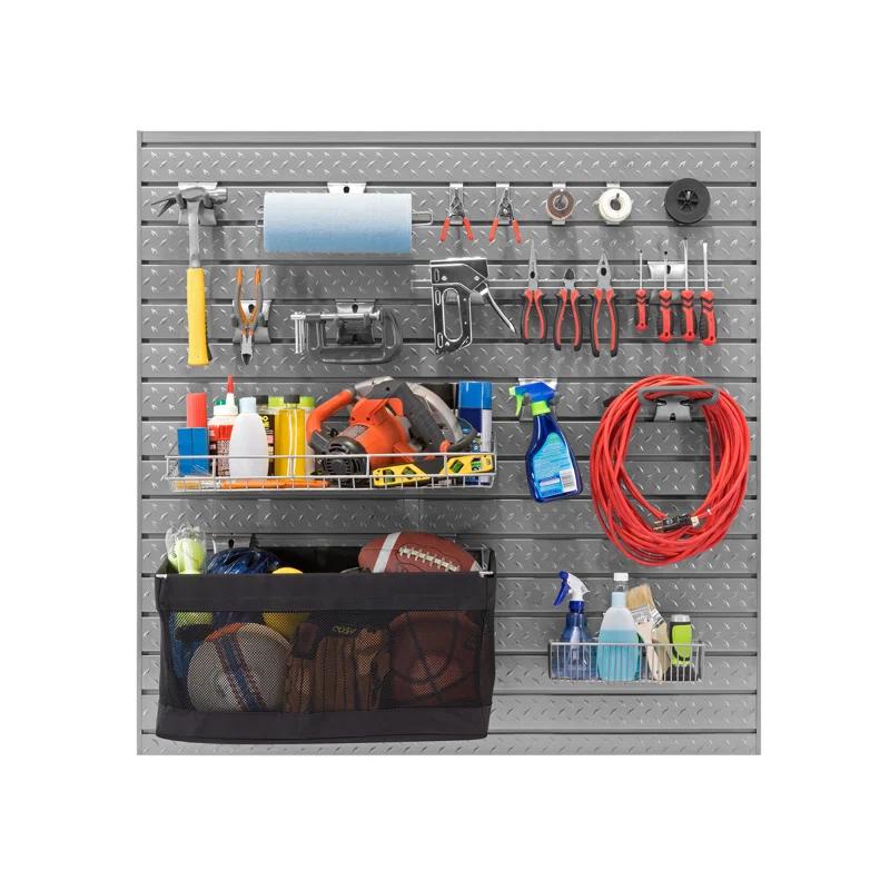 NewAge Products Garage 40 Piece Steel Slatwall Accessory Kit