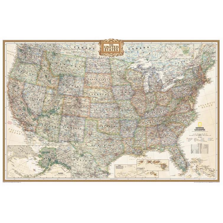National Geographic Maps United States Executive Wall Map