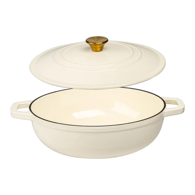 Lexi Home Lexi Home 5 qt. Enameled Cast Iron Round Braiser