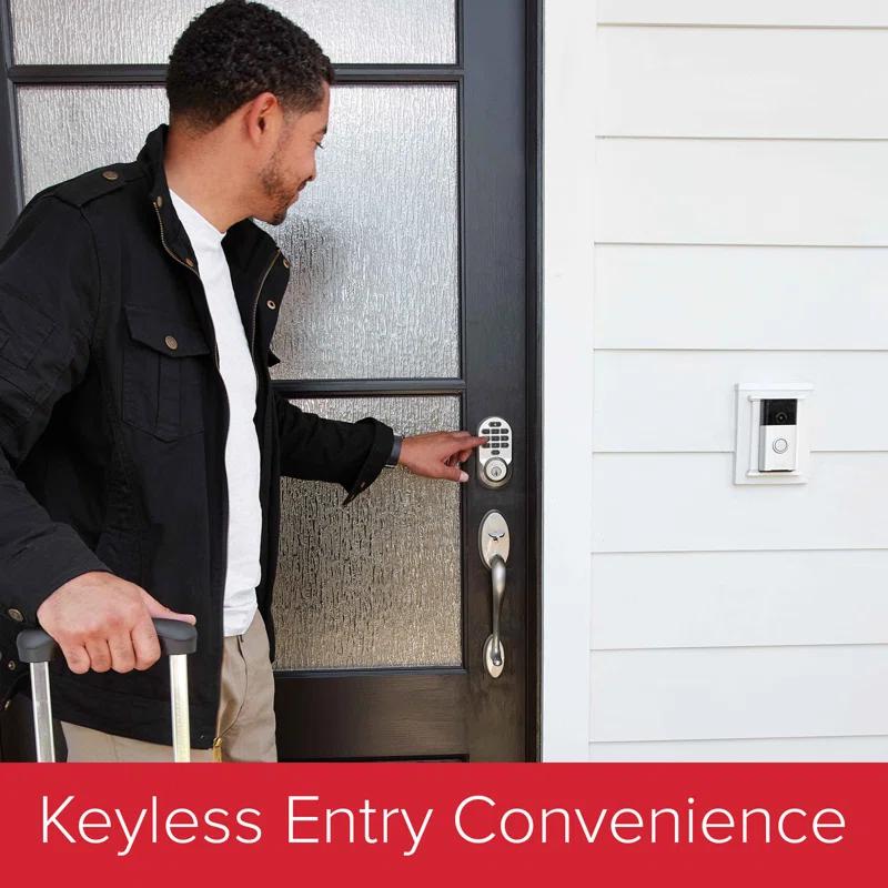 Kwikset 938WIFIKYPD15SMTTPRRCALFD Halo Wi-Fi Smart Lock Keypad Single Cylinder Deadbolt with Smartkey Security