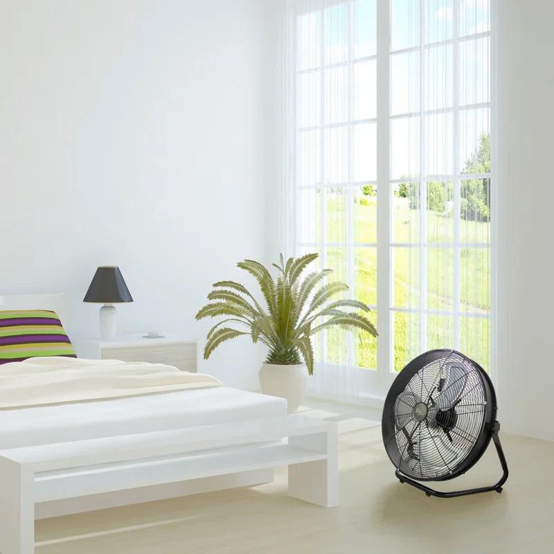 Vie Air 20" 3 Speed Motor Metal Floor Drum Fan | Wayfair