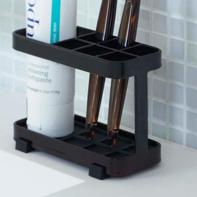 Yamazaki Home Tower Yamazaki Home Toothbrush And Toothpaste Holder For Bathroom Countertop, Steel, Water Resistant