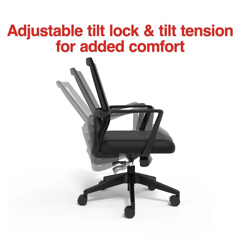 Staples Cartwright Ergonomic Fabric Swivel Task Chair, Black (ST62400)