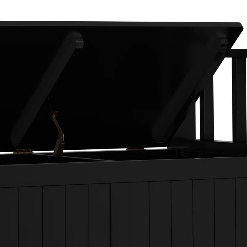 Simpli Home Acadian Solid Wood Entryway Storage Bench with Lift-Top Lid and Dual Compartments