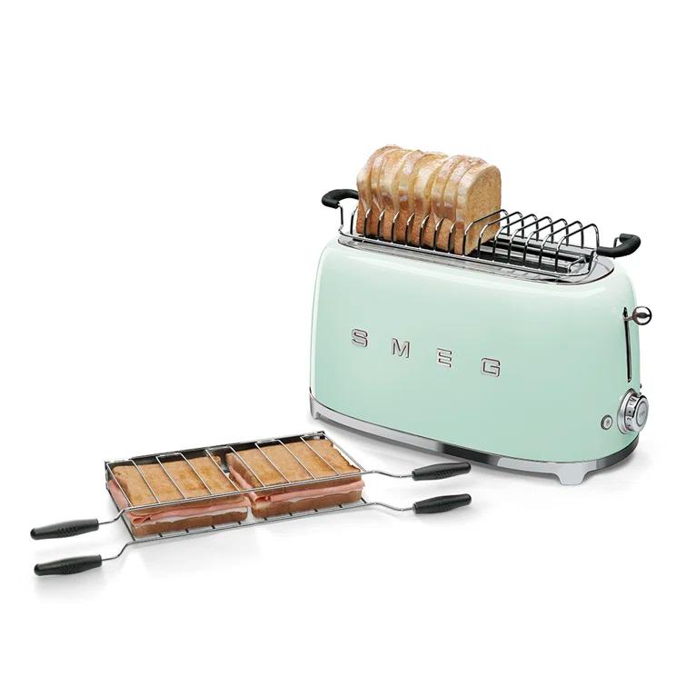 SMEG Pastel Green 4-Slice Long Slot Retro Toaster