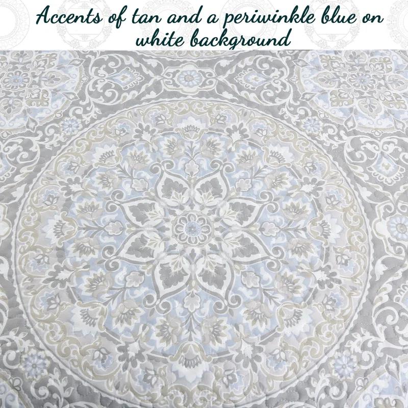 Cozy Line Home Fashion Damask Quilt Set