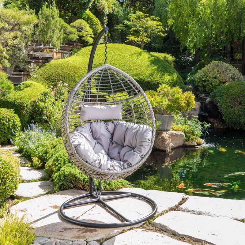 Dakota Fields Versatile Boho Hanging Chair - Elevate Indoor and Outdoor Relaxation with Style